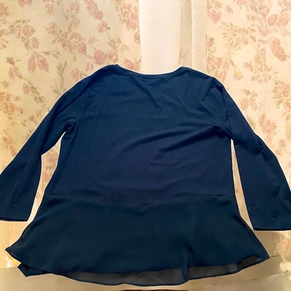 🌟
Women Simply Vera Vera Wang black blouse top Size L long sleeve shirt - Picture 7 of 10